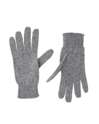 Thumbnail for Crown of Edinburgh Cashmere Women's Luxury Cashmere Womens Short Gloves in Smog - M