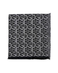 Thumbnail for Hugo Boss Women's Modal and Wool Blend Scarf with Metallic Detail in Black - One Size