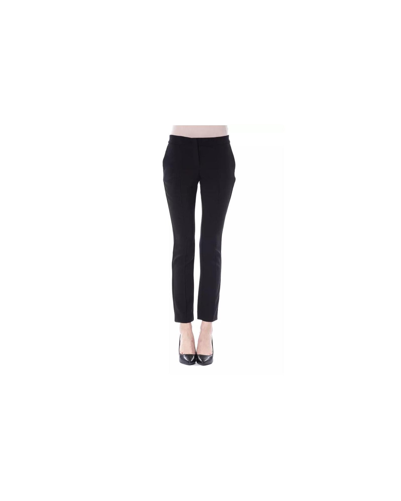 Lateral Closure Skinny Pants with Frontal Application 40 IT Women