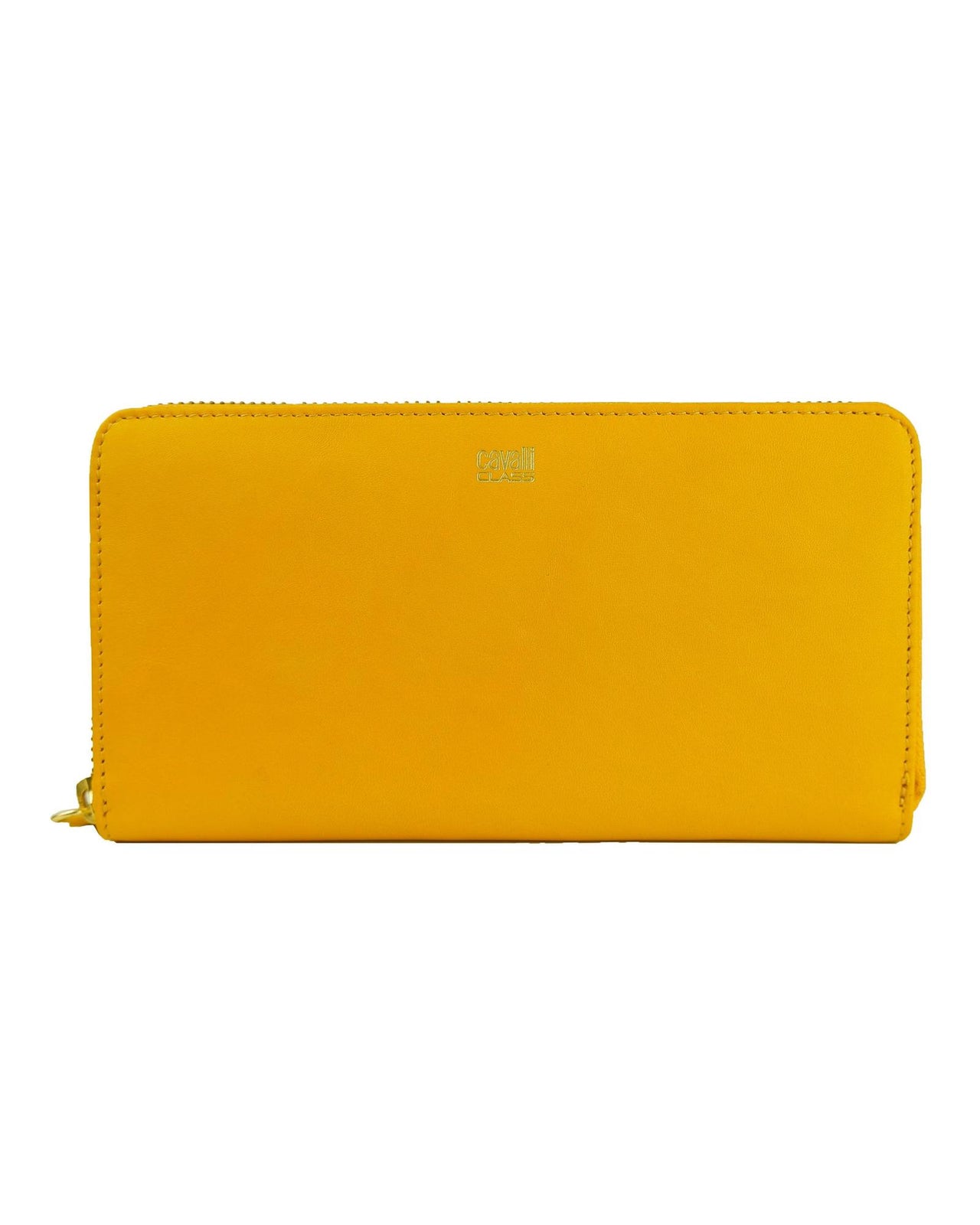 Cavalli Class Yellow Zipped Purse One Size Women