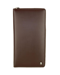 Thumbnail for Brown Leather Wallet with Card and Coin Holders One Size Men