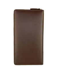 Thumbnail for Brown Leather Wallet with Card and Coin Holders One Size Men