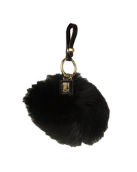 Thumbnail for Cavalli Class Fox Fur Keyholder with Calf Leather Inserts One Size Women