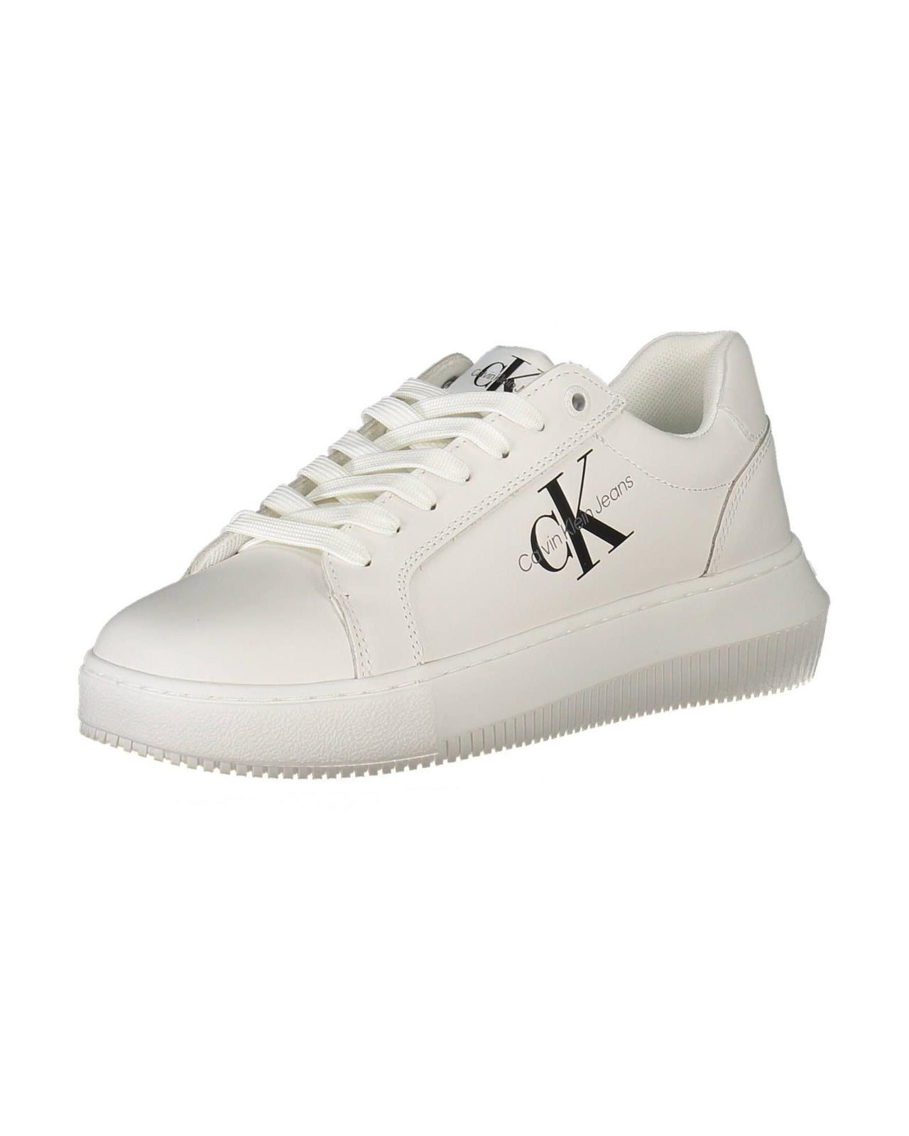 Calvin Klein Women's White Polyester Sneaker - 41 EU