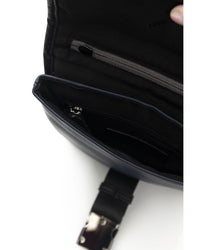 Thumbnail for Logo Metal Snap Closure Bag with Internal Compartments and Front Pocket One Size Men