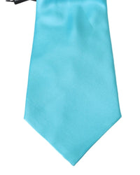 Thumbnail for Dolce & Gabbana Light Blue Silk Tie - Tied Design One Size Men