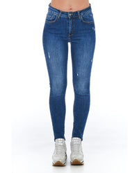 Thumbnail for Worn Wash Denim Jeans with Multi-Pockets and Front Closure W30 US Women