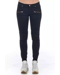 Thumbnail for Stretch Denim Biker Jeans with Worn Wash and Multipockets 42 IT Women