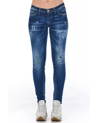 Thumbnail for Worn Wash Skinny Denim Jeans with Multi-Pockets W26 US Women