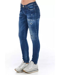 Thumbnail for Worn Wash Skinny Denim Jeans with Multi-Pockets W26 US Women