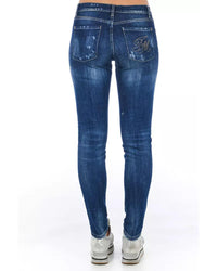 Thumbnail for Worn Wash Skinny Denim Jeans with Multi-Pockets W26 US Women