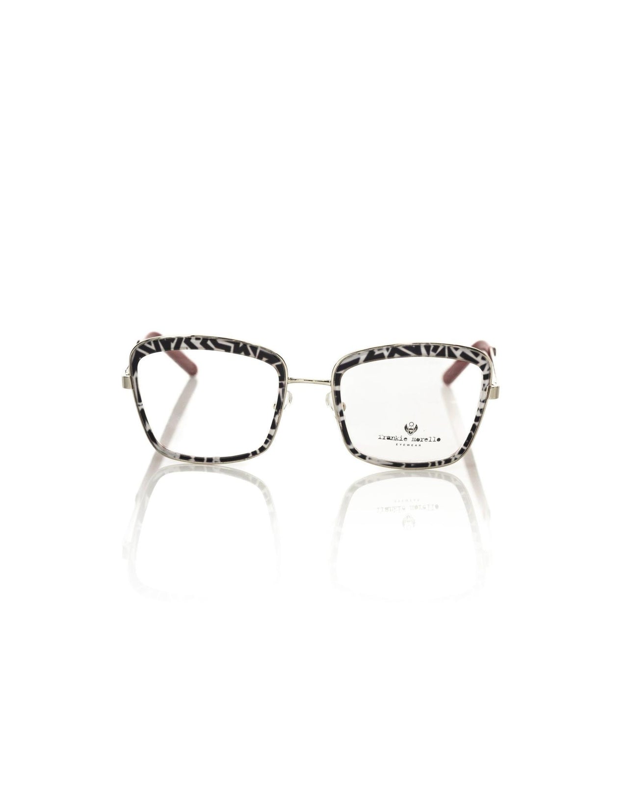 Black Zebra Pattern Square Eyeglasses One Size Women