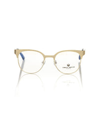 Thumbnail for Gold Metal Clubmaster Eyeglasses with Geometric Pattern Temple One Size Women