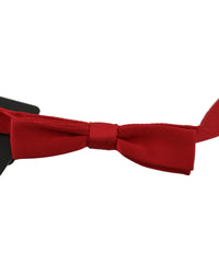 Thumbnail for Exclusive Dolce & Gabbana Red Silk Bow Tie One Size Men