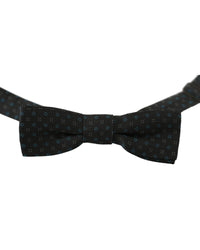 Thumbnail for Dolce & Gabbana Gray Patterned Silk Bow Tie One Size Men