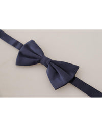 Thumbnail for Dolce & Gabbana Men's Blue 100% Silk Adjustable Neck Papillon Tie - One Size