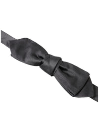 Thumbnail for Dolce & Gabbana Men's Dark Gray Silk Adjustable Neck  Papillon Bow Tie - One Size