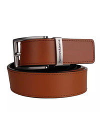 Thumbnail for Double-sided Reversible Brown Calfskin Belt - 3cm Thickness