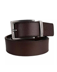 Thumbnail for Double-sided Reversible Brown Calfskin Belt - 3cm Thickness