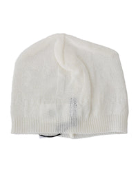 Thumbnail for Costume National Men's Beanie White Wool Blend Branded Hat - One Size