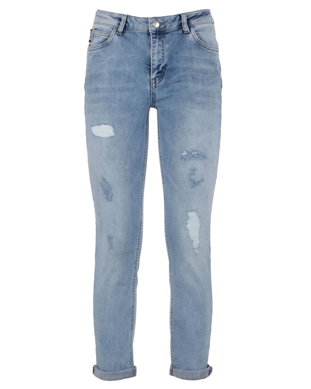 Blue Denim Jeans with Elasticized Fit W26 US Women