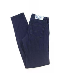 Thumbnail for Logo Embroidered Slim Jeans with Fringed Bottom W25 US Women