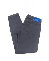 Thumbnail for Logo Embroidered Slim Fit Jeans with Fringed Bottom W27 US Women