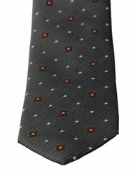 Thumbnail for Dolce & Gabbana Exclusive Gray Patterned Silk Tie One Size Men