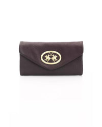 Thumbnail for Leather Flap Wallet with Magnetic Closure and Internal Compartments One Size Women