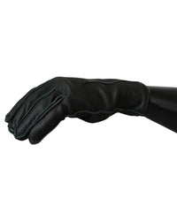 Thumbnail for 100% Authentic Dolce & Gabbana Black Biker Gloves - Leather 10 Men