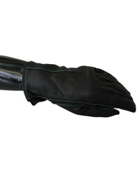 Thumbnail for 100% Authentic Dolce & Gabbana Black Biker Gloves - Leather 10 Men