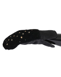 Thumbnail for Dolce & Gabbana Casual Wrist Leather Gloves with Studded Detailing 9 Men