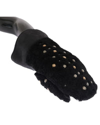 Thumbnail for Dolce & Gabbana Casual Wrist Leather Gloves with Studded Detailing 9 Men