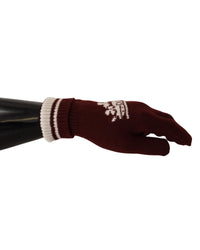 Thumbnail for Patterned Cashmere Gloves with Byzantine Crown Detail 9 Men