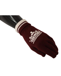 Thumbnail for Patterned Cashmere Gloves with Byzantine Crown Detail 9 Men