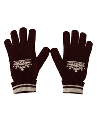 Thumbnail for Patterned Cashmere Gloves with Byzantine Crown Detail 9 Men