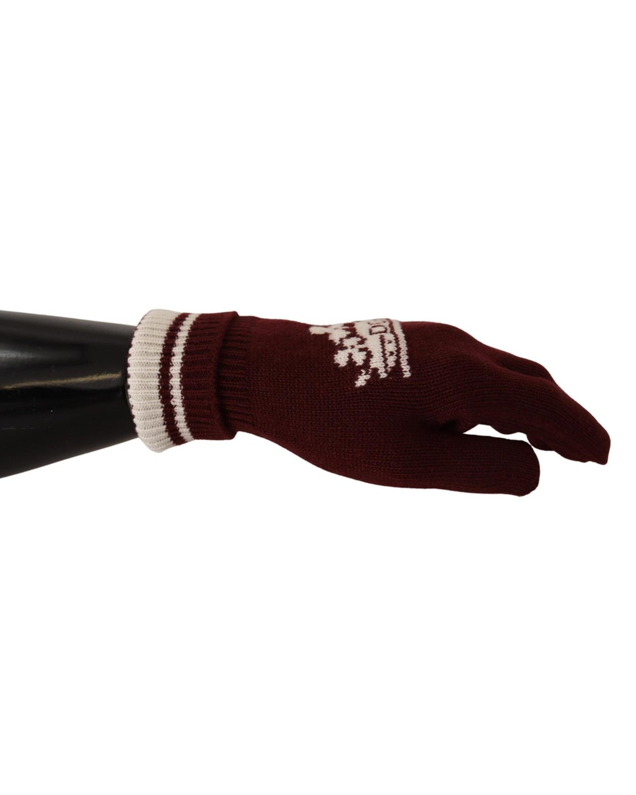 Patterned Cashmere Gloves with Byzantine Crown Detail 7 Men