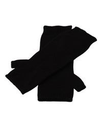 Thumbnail for Knitted Fingerless Elbow Length Gloves with Logo Details 7 Women