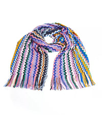 Thumbnail for Geometric Pattern Fringed Scarf One Size Women