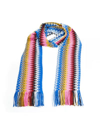 Thumbnail for Geometric Pattern Fringed Scarf in Bright Colors One Size Women