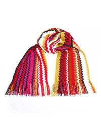 Thumbnail for Geometric Patterned Fringed Scarf One Size Women