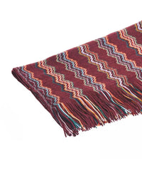 Thumbnail for Geometric Pattern Fringed Scarf One Size Men