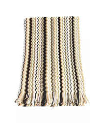 Thumbnail for Fringed Geometric Fantasy Scarf One Size Women
