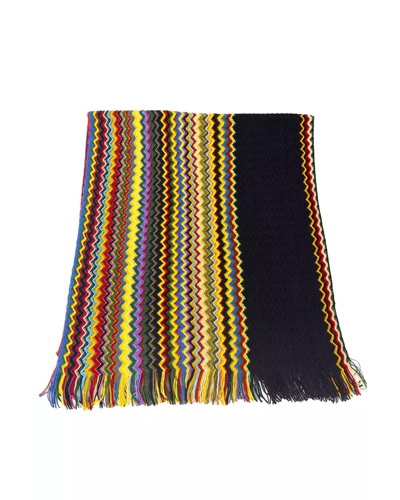 Fringed Geometric Fantasy Scarf One Size Men