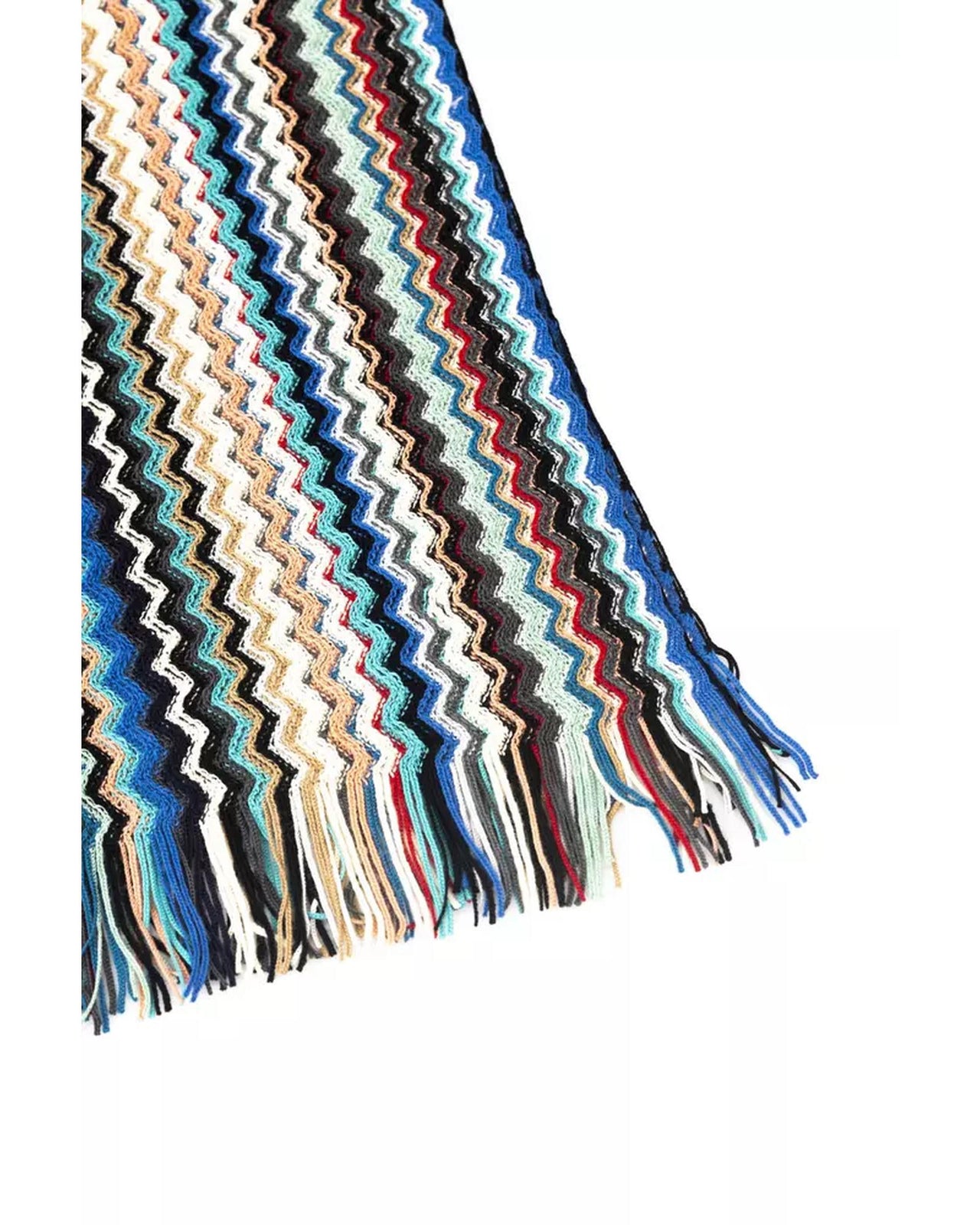 Fringed Geometric Fantasy Scarf One Size Men