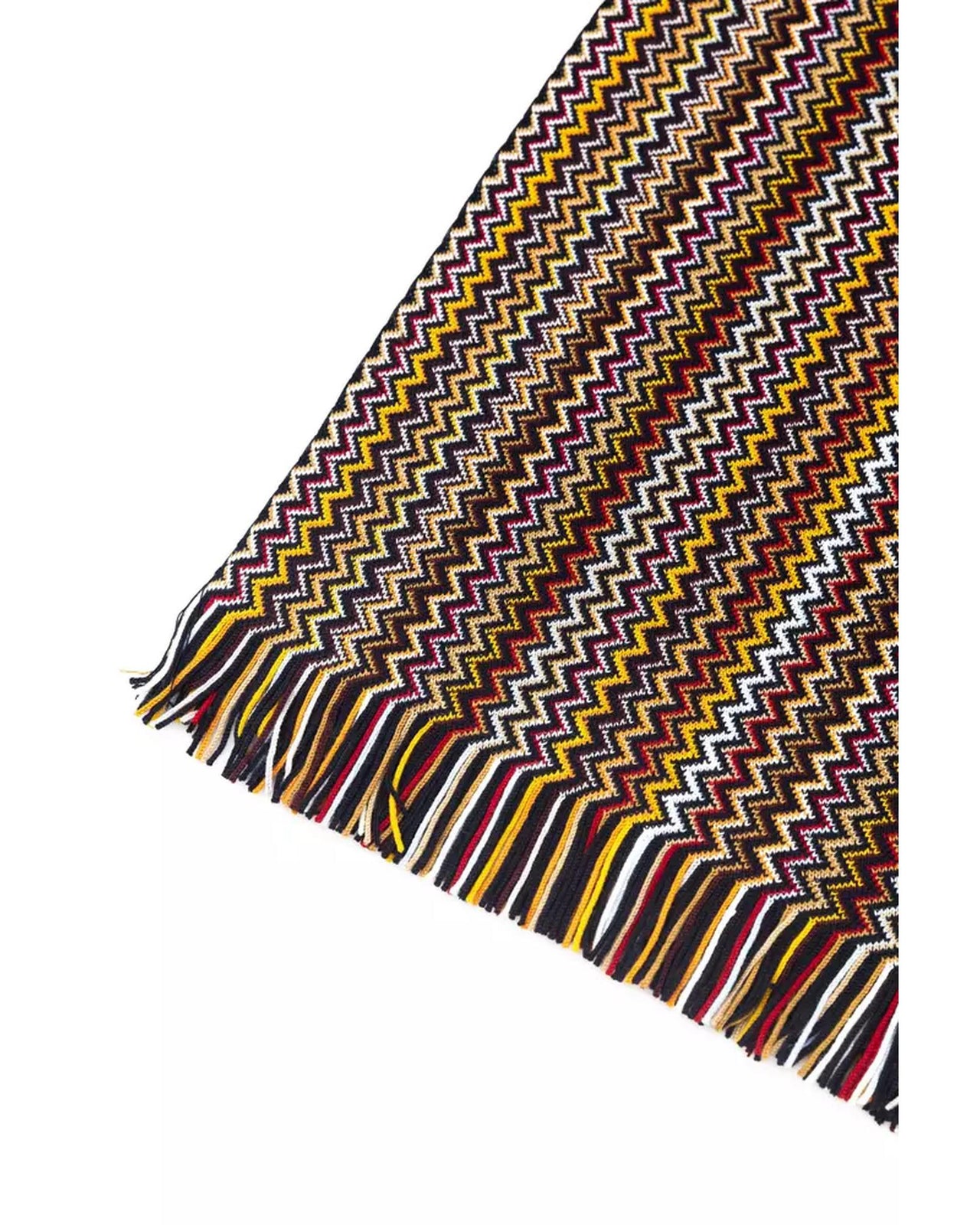 Fringed Geometric Fantasy Scarf One Size Men