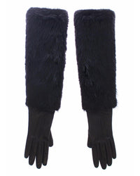 Thumbnail for 100% Authentic Dolce & Gabbana Elbow Length Gloves with Logo Details 7.5 Women