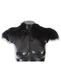 Thumbnail for Black Fox Fur Shoulder Wrap by Dolce & Gabbana 38 IT Women