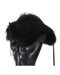 Thumbnail for Dolce & Gabbana Black Fox Fur Shoulder Wrap S Women