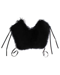 Thumbnail for Dolce & Gabbana Black Fox Fur Shoulder Wrap S Women